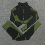 Zippered Fitness Crop Top