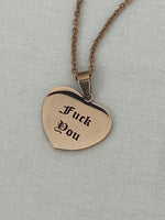 Fuck You Heart necklace (Rose Gold)